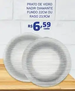 Bahamas Mix Prato de vidro nadir diamante fundo 22cm ou raso 23,9cm oferta