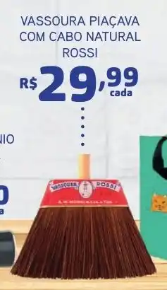 Bahamas Mix Vassoura piaçava com cabo natural rossi oferta