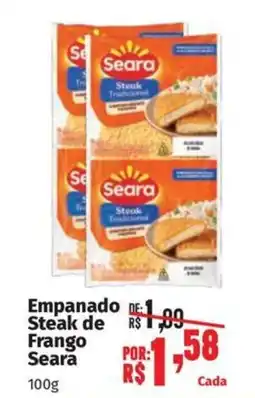 Supermercados Mateus Empanado Steak de Frango Seara oferta