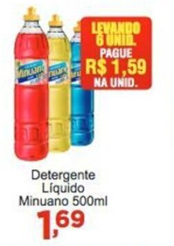 Rossi Supermercado Detergente Liquido Minuano 500ml oferta