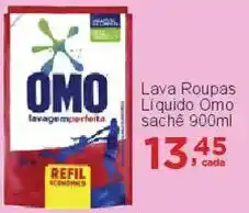 Rossi Supermercado Lava Roupas Liquido Omo sachê oferta