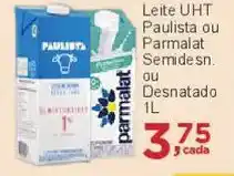 Rossi Supermercado Leite UHT Paulista ou Parmalat Semide sn. ou Desnatado oferta