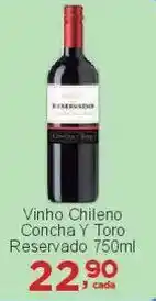 Rossi Supermercado Vinho Chileno Concha Y Toro Reservado oferta
