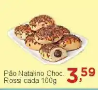 Rossi Supermercado Pão Natalino Choc. Rossi cada oferta