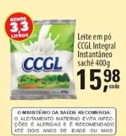 Asun Leite em pó CCGL Integral Instantâneo oferta