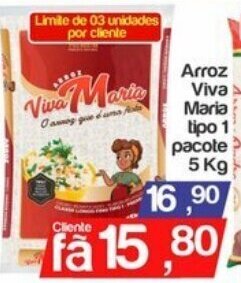 Supermercados Gricki Arroz Viva Maria tipo 1 pacote 5kg oferta