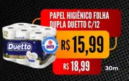Saito Supermercados Papel higienico folha dupla duetto c/12 30m oferta