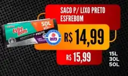 Saito Supermercados Saco p/lixo preto esfrebom oferta