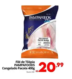 Althoff Supermercados Filé de Tilápia PAMPAFOODS Congelado Pacote oferta