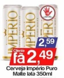 Cerveja Imperio Puro Malte lata 350ml