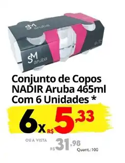 Althoff Supermercados Conjunto de Copos NADIR Aruba oferta