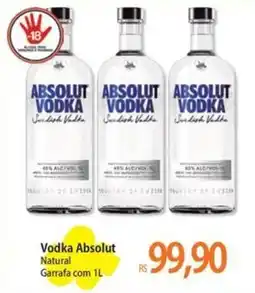 Atacadão Vodka Absolut Natural oferta