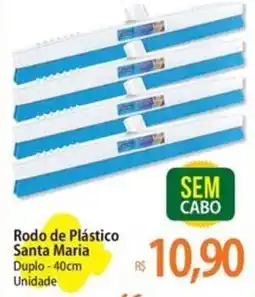 Atacadão Rodo de Plástico Santa Maria Duplo -40cm Unidade oferta
