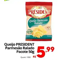 Althoff Supermercados Queijo PRESIDENT Parmesão Ralado Pacote oferta