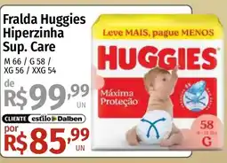 Supermercado Dalben Fralda Huggies Hiperzinha Sup. Care oferta
