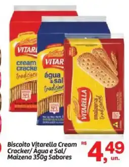 Fort Atacadista Biscoito Vitarella Cream RS Cracker/ Água e Sal/ Maizena&sal Sabores oferta