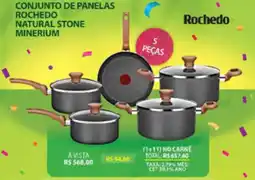 Lojas Cem Conjunto de panelas rochedo natural stone minerium oferta