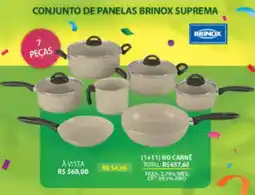 Lojas Cem Conjunto de panelas brinox suprema oferta