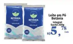 Supermercados Mateus Leite em Pó Betânia Integral Sachê oferta