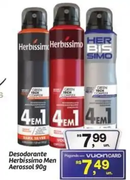 Fort Atacadista Desodorante Herbíssimo Men Aerossol oferta