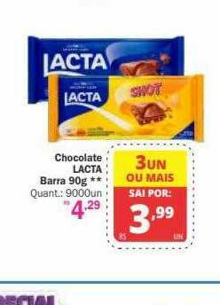 Althoff Supermercados Chocolate Lacta Barra oferta