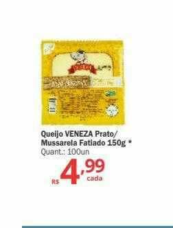 Althoff Supermercados Queijo Veneza Prato Mussarela Fatiado oferta
