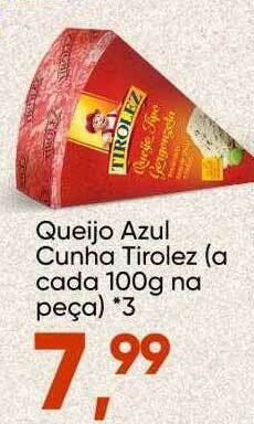 Imec Supermercados Queijo Azul Cunha Tirolez oferta