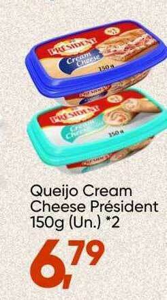 Imec Supermercados Queijo Cream Cheese Président oferta