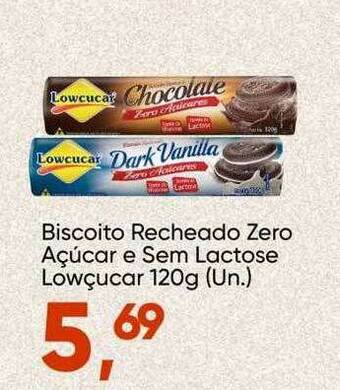 Imec Supermercados Biscoito Recheado Zero Açúcar E Sem Lactose Lowçucar oferta