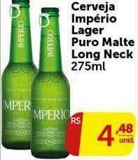 Pires Cerveja Império Lager Puro Malte Long Neck oferta