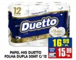 Higa's Supermercado Papel hig duetto folha dupla 30mt c/12 oferta