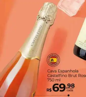 Verdemar Supermercado Cava Espanhola Castelfino Brut Rosé oferta