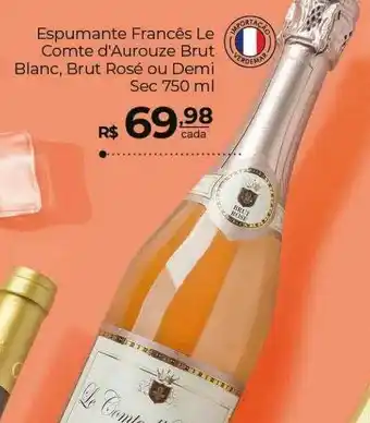 Verdemar Supermercado Espumante Francês Le Compte D'aurouze Brut Blanc Brut Rosé Ou Demi Sec oferta