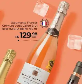 Verdemar Supermercado Espumante Francês Cremant Louis Vallon Brut Rosé Ou Brut Blanc oferta