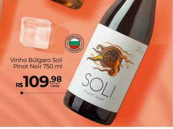 Verdemar Supermercado Vinho Búlgaro Soli Pinot Noir oferta