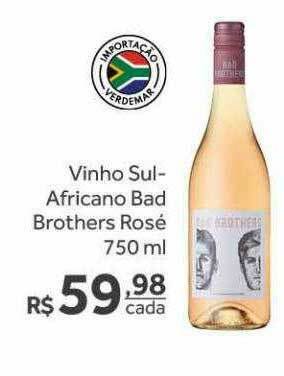 Verdemar Supermercado Vinho Sul-africano Bad Brothers Rosé oferta