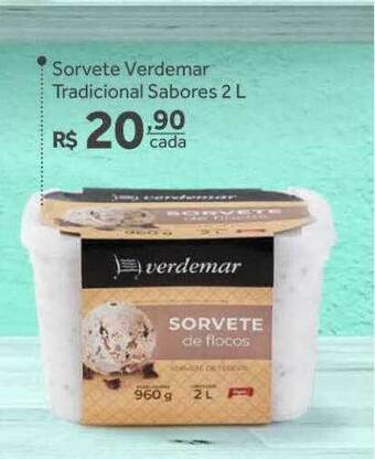 Verdemar Supermercado Sorvete Verdemar Tradicional Sabores oferta