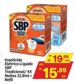 Fort Atacadista Inseticida Elétrico Líquido SBP Tradicional/45 Noites Refil oferta