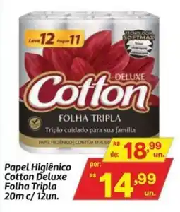 Fort Atacadista Papel Higiênico Cotton Deluxe Folha Tripla 20m c/12un. oferta