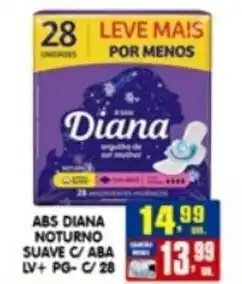 Higa's Supermercado Abs diana noturno suave c/aba oferta