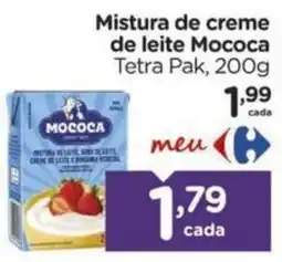 Carrefour Mistura de creme de leite Mococa Tetra Pak, oferta