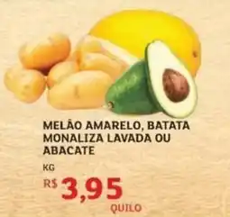 Assaí Atacadista Melão amarelo, batata monaliza lavada ou abacate oferta