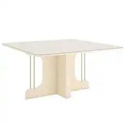 Benoit Mesa de Jantar Henn SC102-139 Mavi 8 Lugares Tampo MDF Com Vidro 80x150x150cm oferta