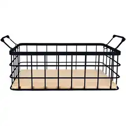 Benoit Fruteira de Mesa Hauskraft FRUT006 Retangular Ferro e Madeira 33,5cm oferta