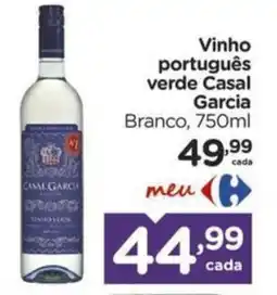 Carrefour Vinho português verde Casal Garcia oferta