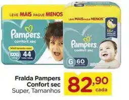 Carrefour Fralda Pampers Confort sec Super, Tamanhos oferta