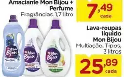 Carrefour Lava-roupas líquido Mon Bijou Multiação, Tipos, oferta