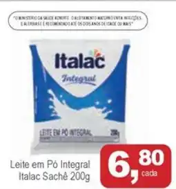Mineirão Atacarejo Leite em Pó Integral Italac Sache oferta