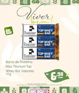 Big Box Barra de Proteína Max Titanium Top Whey Bar Sabores oferta