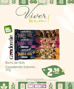 Big Box Barra de Nuts Casademãe Sabores oferta